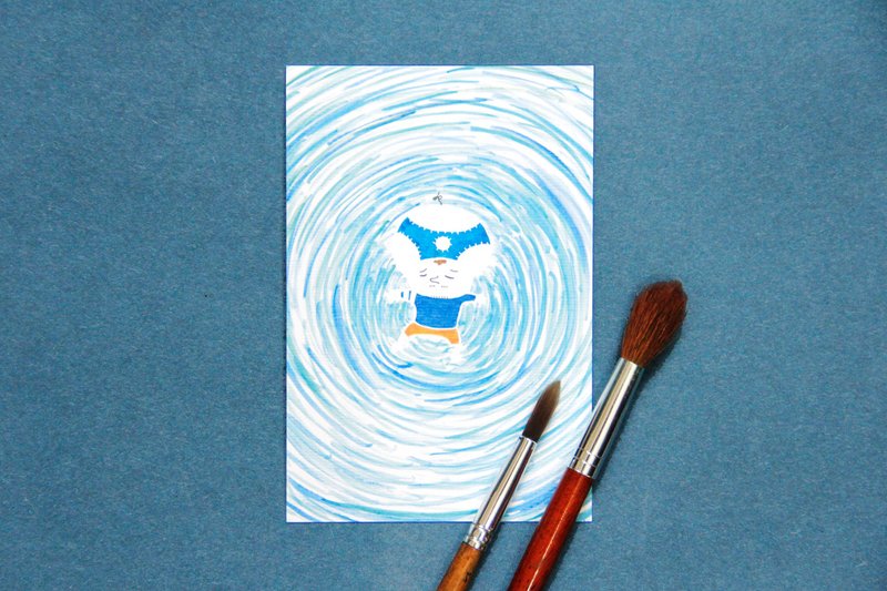 治愈 明信片 Postcard - 漩涡 - 卡片/明信片 - 纸 白色