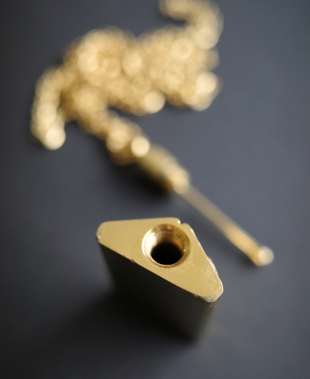 古董金色香水瓶项链 A420 - 项链 - 其他金属 金色
