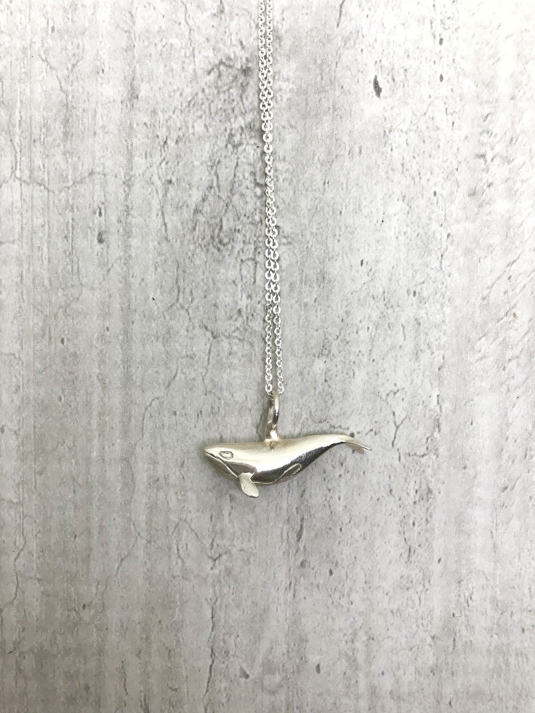 大海小世界。虎鲸项链。Orca。925纯银。sterling silver - 项链 - 纯银 银色