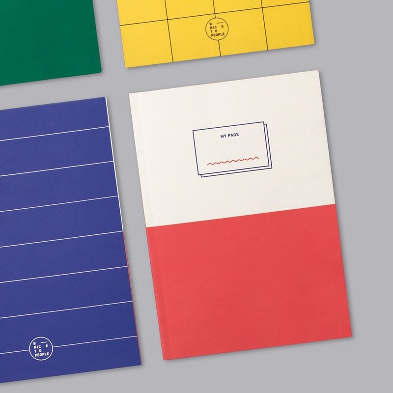 BNTP 大艺术家色块条纹A5笔记本-热情红,BNP81642 - 笔记本/手帐 - 纸 红色