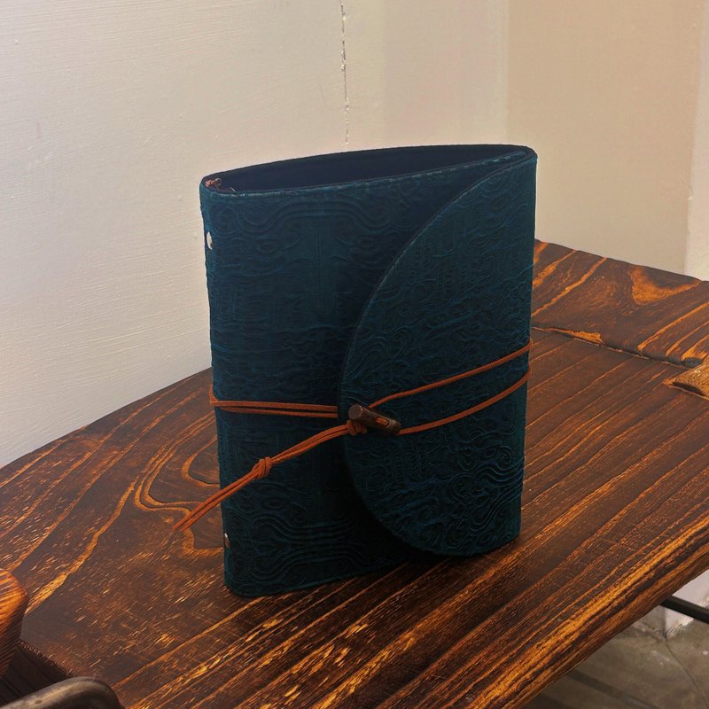 帕帕拉夏手工坊【A5活页手册】万用/外出/环保 绑带款-石沉大海 - 笔记本/手帐 - 棉．麻 