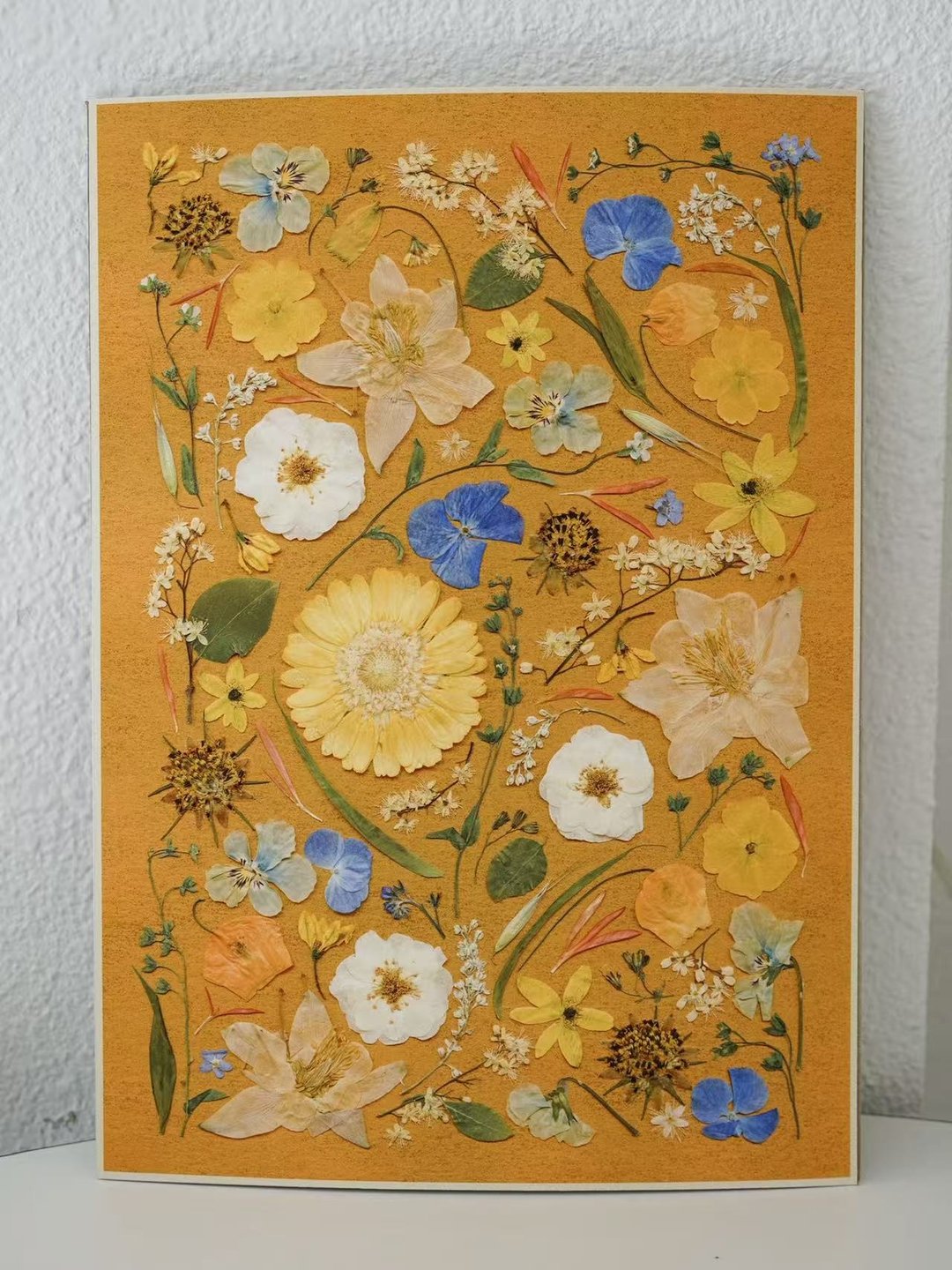 ŽIRAFA【杏子】中国宫廷服饰配色押花作品艺术微喷画装饰画芯 - 海报/装饰画/版画 - 纸 橘色