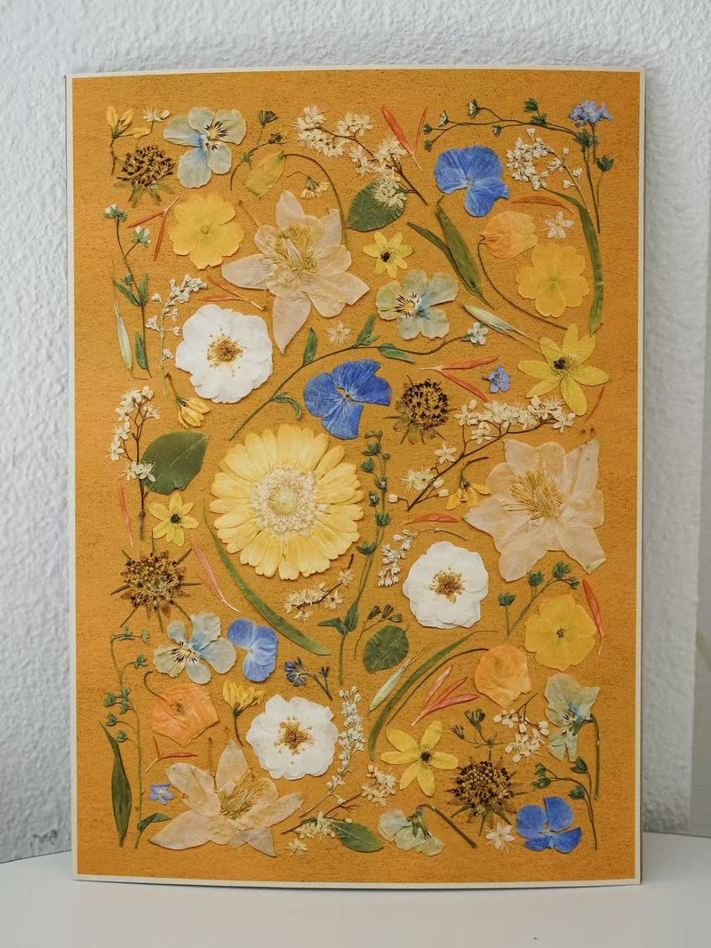 ŽIRAFA【杏子】中国宫廷服饰配色押花作品艺术微喷画装饰画芯 - 海报/装饰画/版画 - 纸 橘色