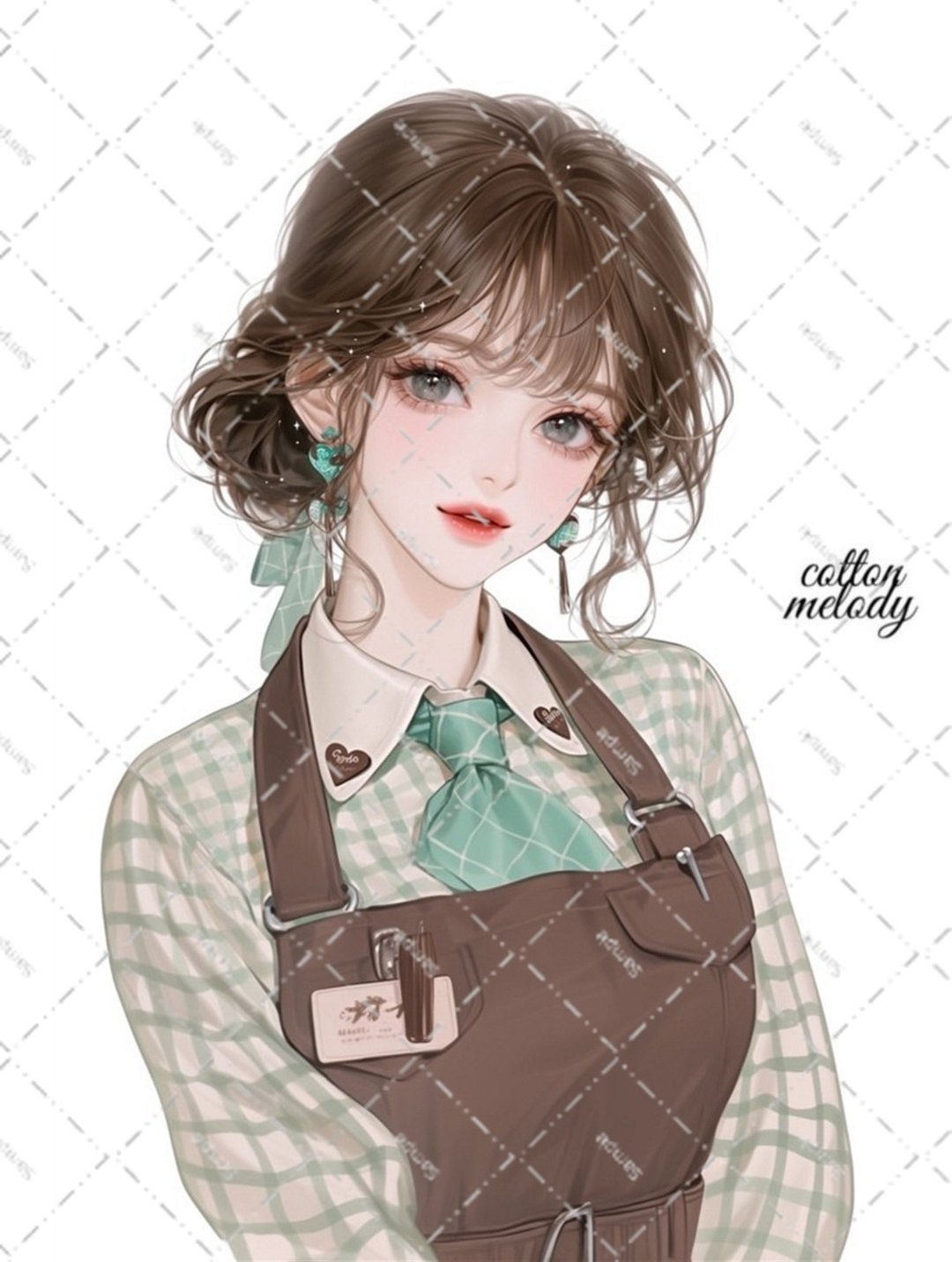 original sticker no.6692 人物贴纸 原创贴纸 人物贴纸 女孩贴纸 原创人物贴纸 - 贴纸 - 纸 