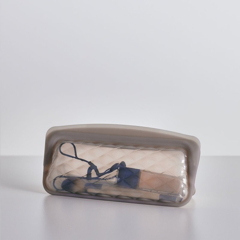 【新品】美国 Stasher 美妆收纳硅胶密封袋-笔袋-奶茶 - 铅笔盒/笔袋 - 硅胶 卡其色