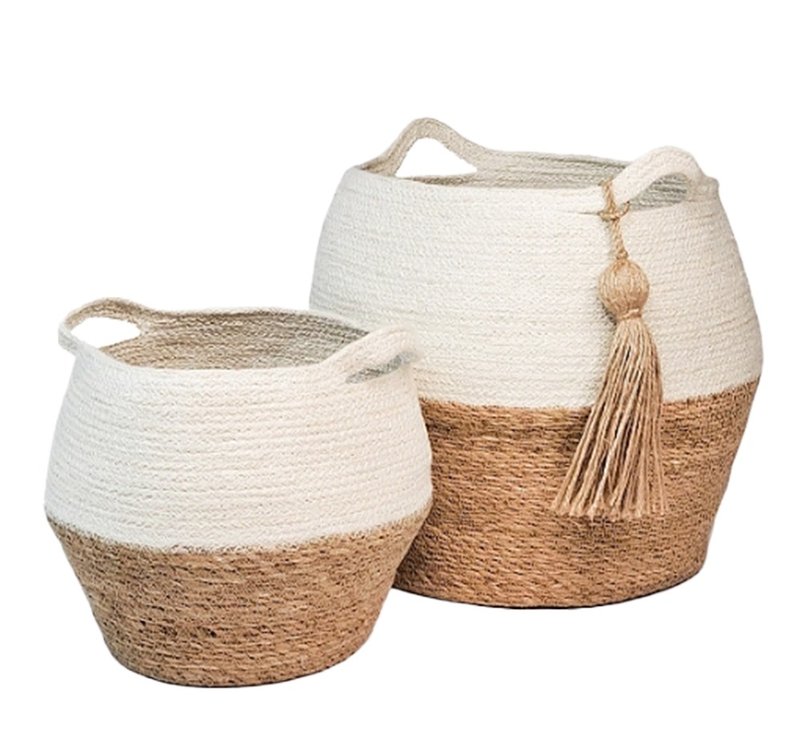 KORISSA/孟加拉手工编织/自然色篮子 - 收纳用品 - 其他材质 