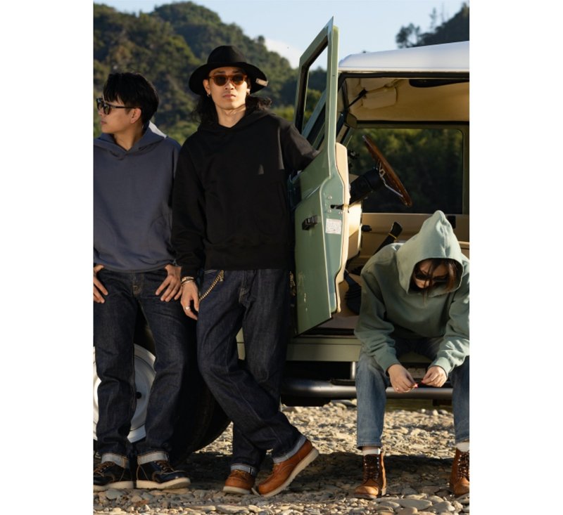 重磅连帽卫衣 530g 帽T 美式复古 拳击手口袋 连帽衫 男女皆可 - 中性连帽卫衣/T 恤 - 棉．麻 多色