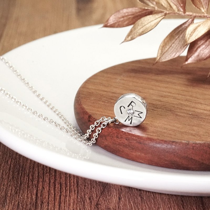 小圆镶钻项链 银饰体验课 ART64高雄统一时代 银饰手作 文化币 - 金工/饰品 - 纯银 