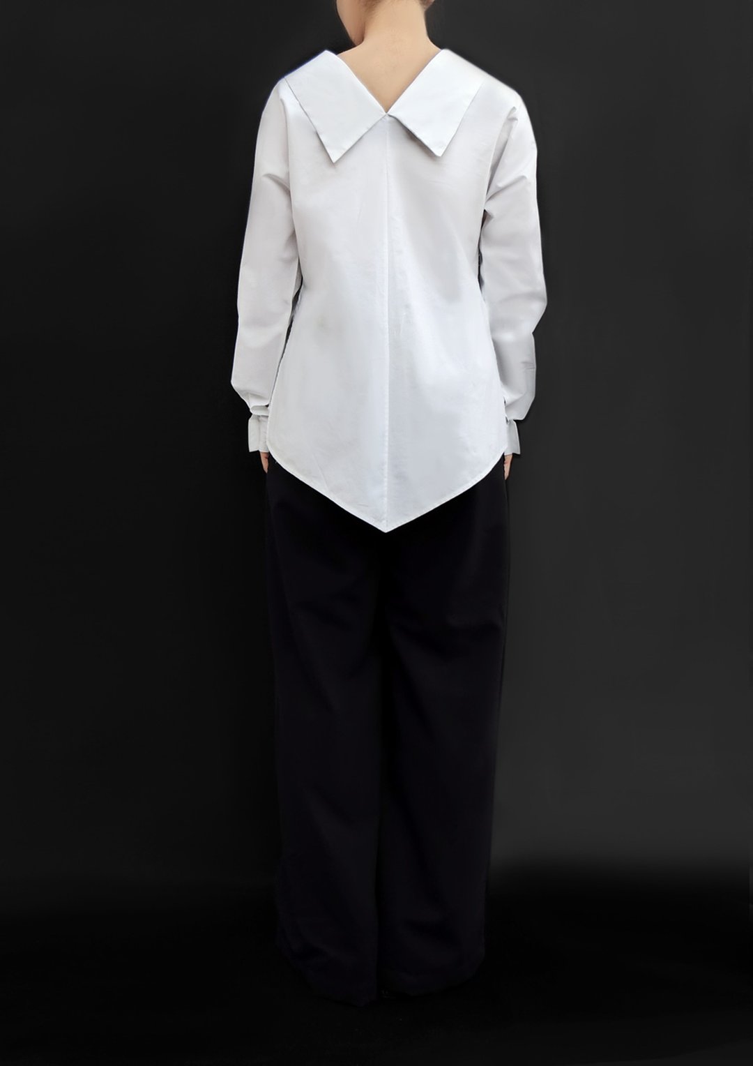 Wide Easy Trousers / 100% Italian Virgin Wool /  Made in Japan - 女装长裤 - 羊毛 蓝色