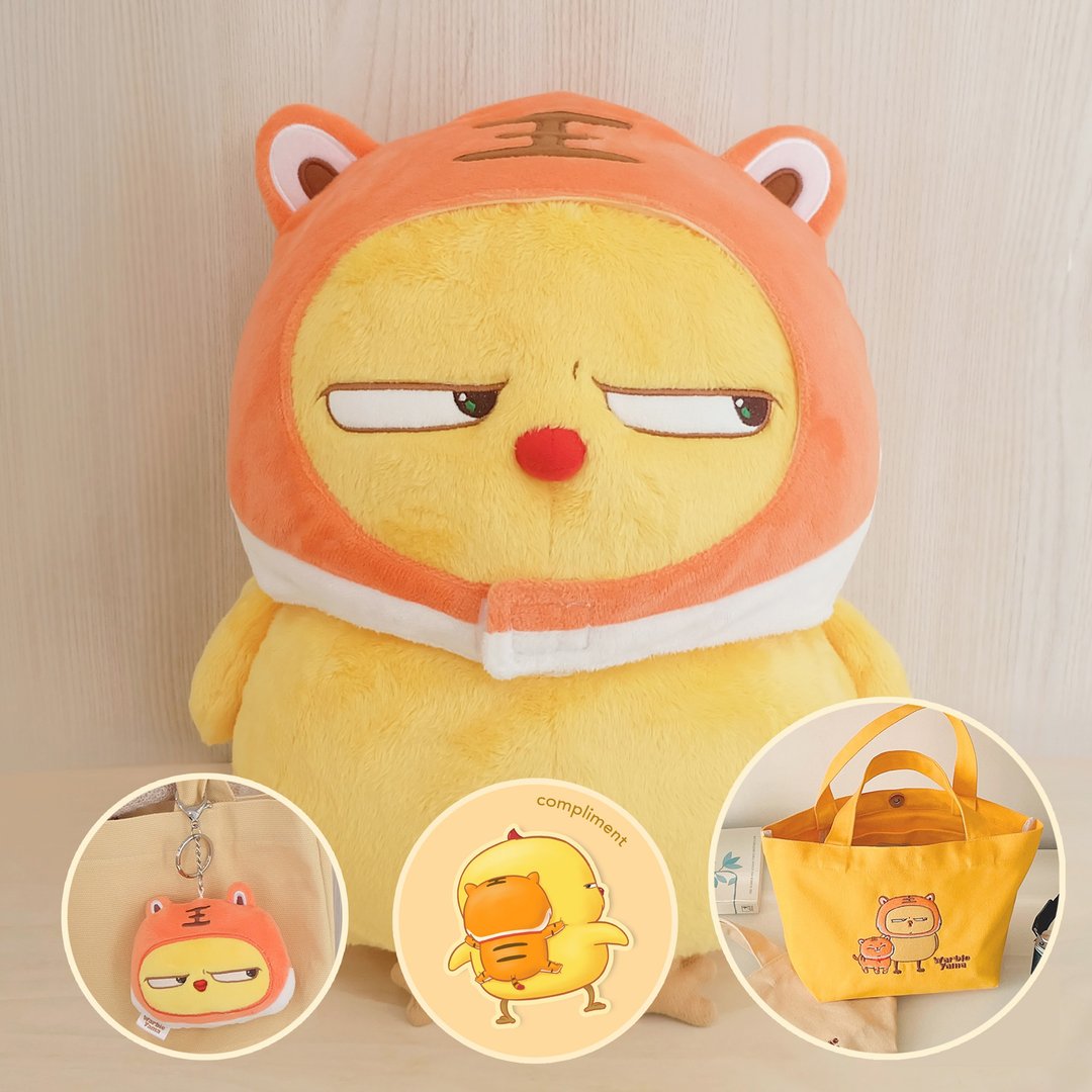 GOODY BAG - Warbie & Tinie-T set of 3 items! (plus gift) - 玩偶/公仔 - 棉 黄色