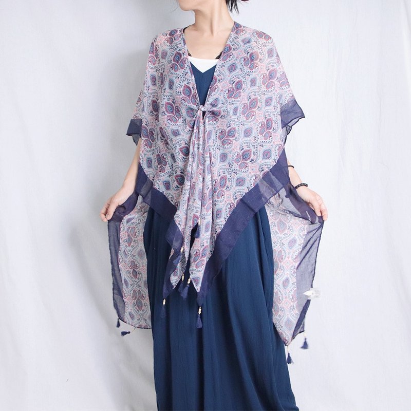 葡萄紫 - 轻薄外罩 #A31 - 女装休闲/机能外套 - 棉．麻 紫色