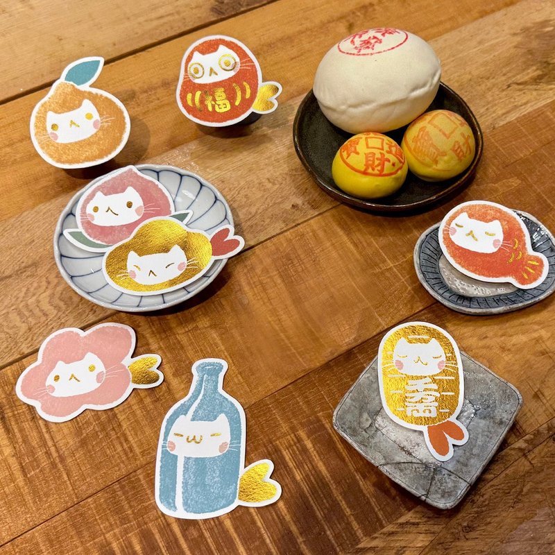 吉利小福星 - 春联小卡 猫 八入 马年春联 - 红包/春联 - 纸 多色