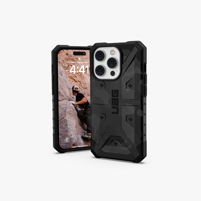 UAG iPhone 13/14/Plus/Pro/Pro Max 耐冲击保护壳-迷彩黑 - 手机壳/手机套 - 橡胶 黑色
