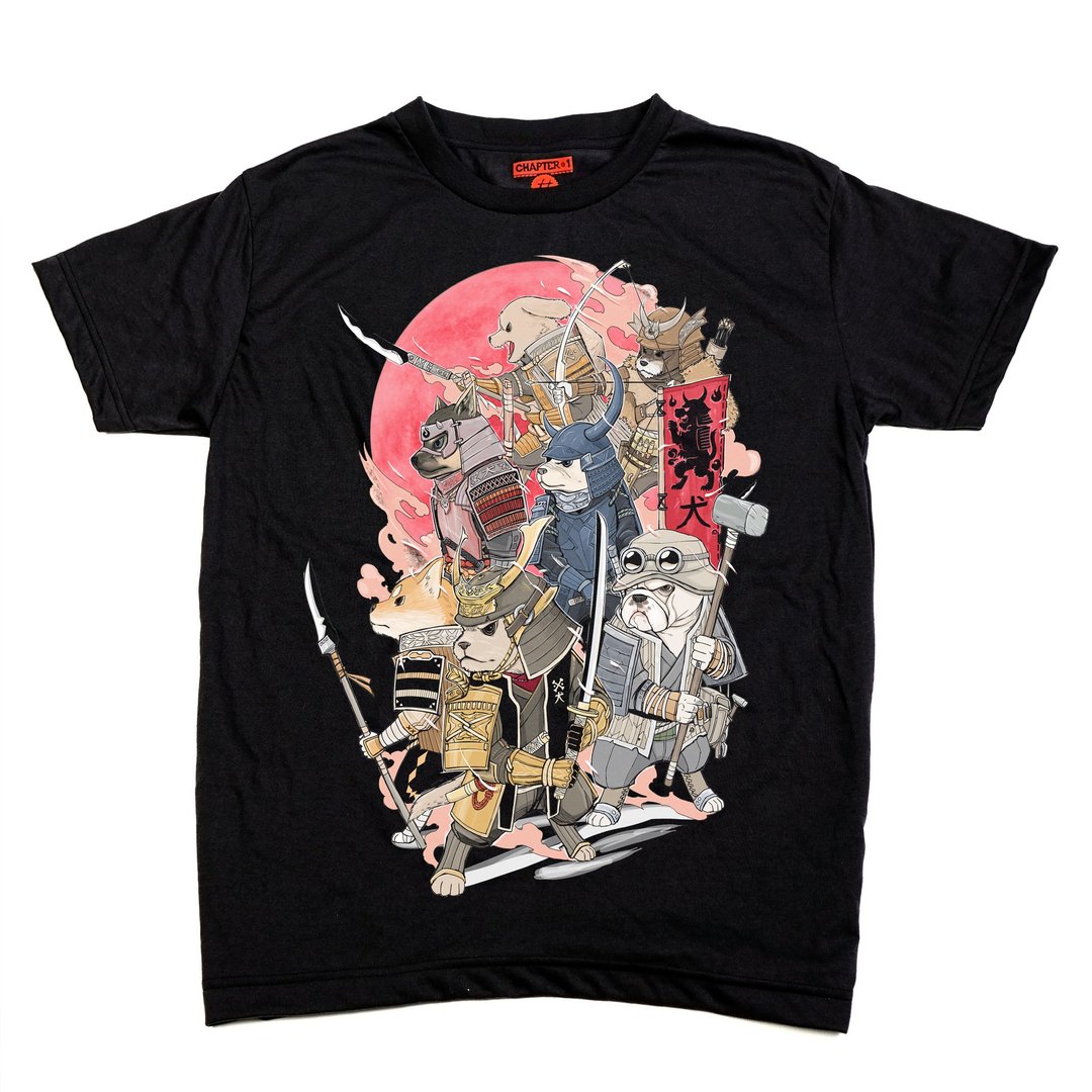 7 Samurai Dog Chapter One T-shirt - 男装上衣/T 恤 - 棉 黑色