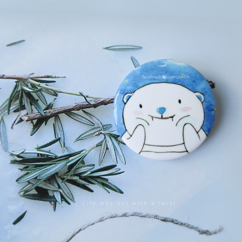 天空的美不抬头怎么发现 蓝鼻小熊 胸针 - 胸针 - 塑料 蓝色