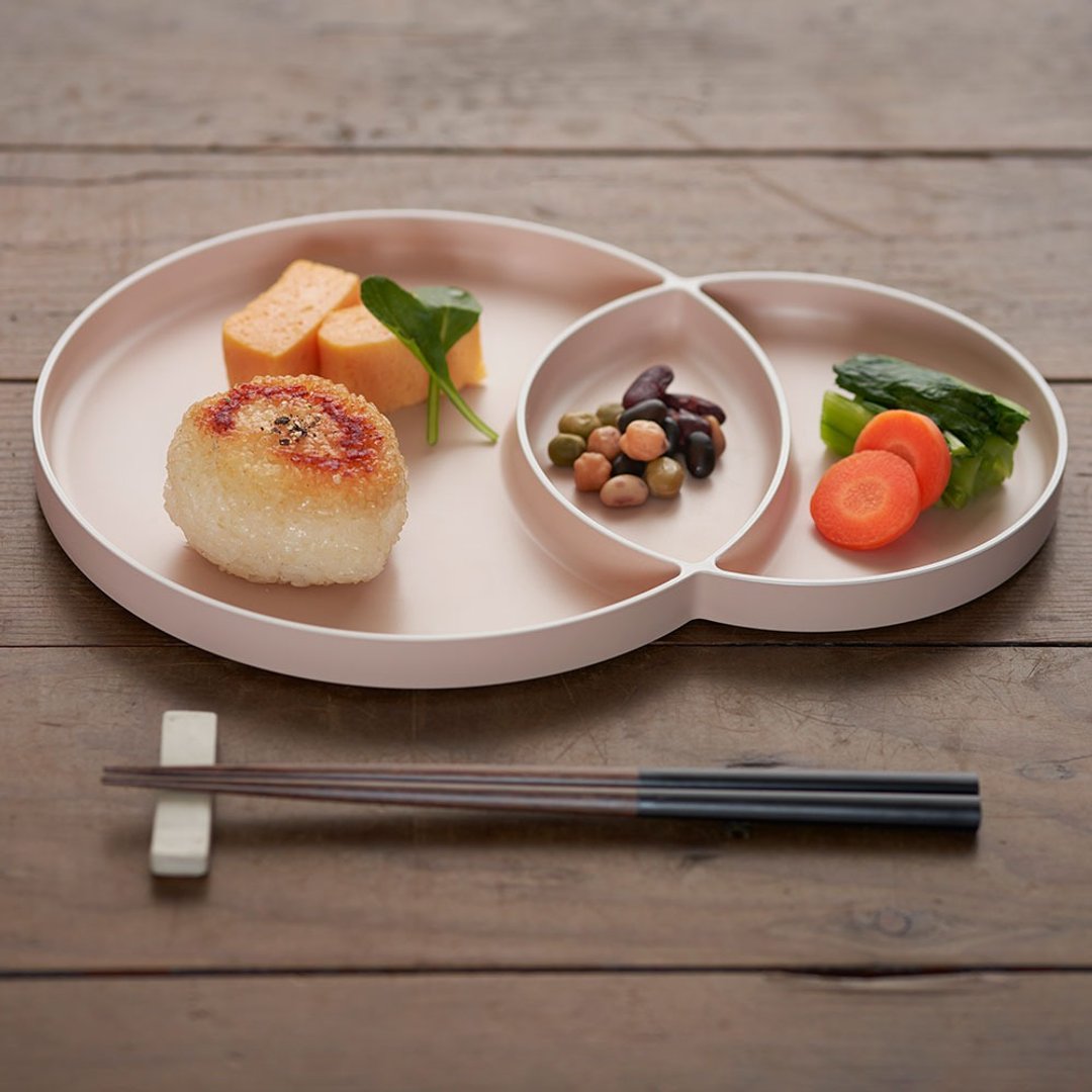 日本 tak 圆圈质感分格早餐盘 Morning plate (五色可选) - 盘子/餐盘/盘架 - 树脂 