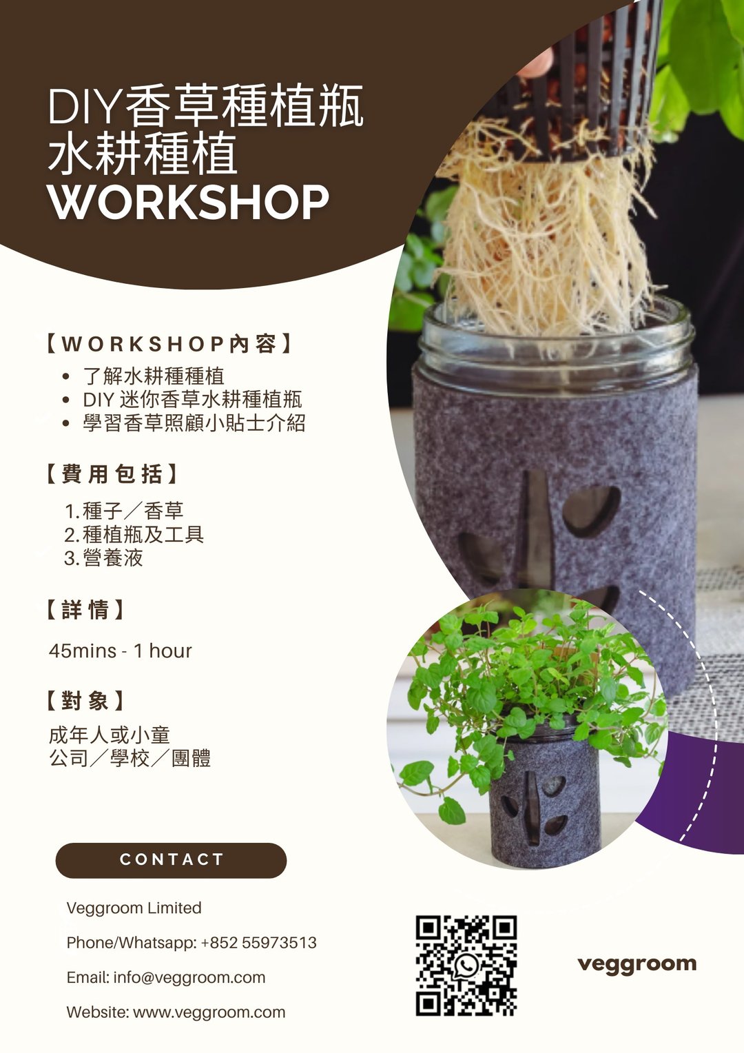 香草种植DIY Workshop －香草水耕种植瓶制作园艺工作坊体验活动 - 植栽 - 玻璃 