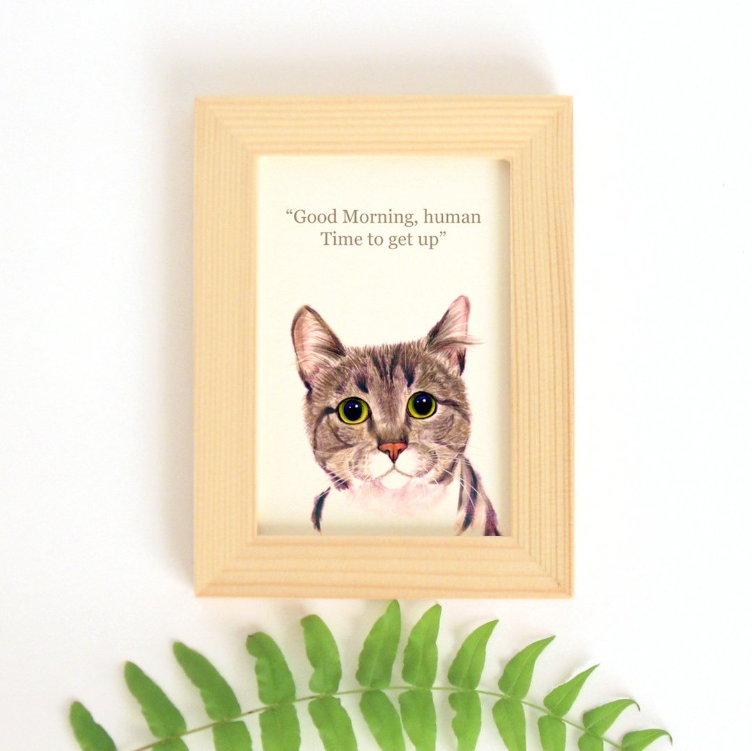 猫思猫言喵语小幅迷你装饰画 给猫咪猫奴的礼物 虎猫 狸花猫 - 海报/装饰画/版画 - 纸 多色