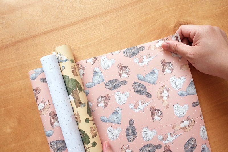 Reusable Wrapping papers (Collection 8) : Set of 3 - 包装材料 - 纸 橘色