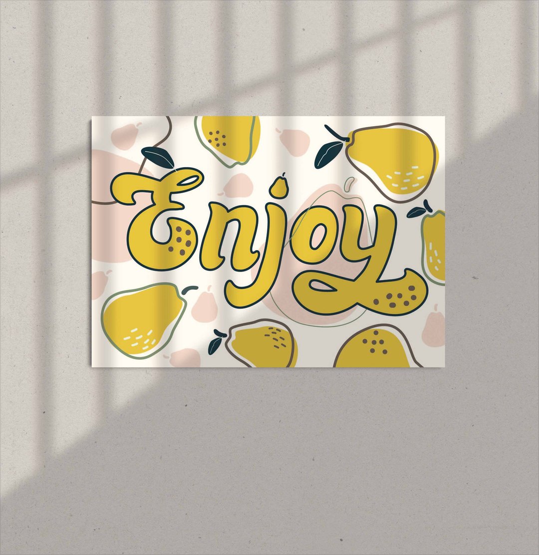 Enjoy 营养学 | 厨房餐厅居家办公装饰 | 画卷筒/ 空间设计 | DIY - 墙贴/壁贴 - 其他材质 