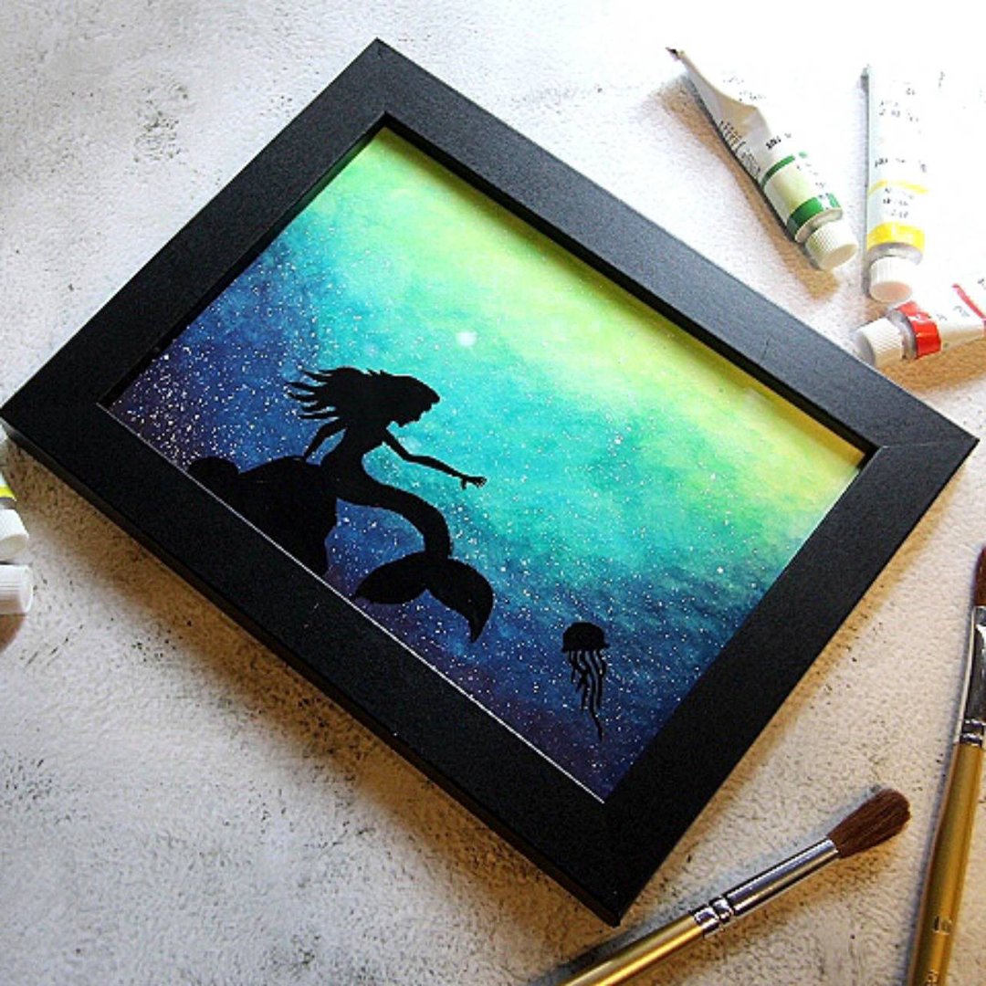 【台中场】下班随手作 | 水彩晕染星空画 - 插画/绘画/写字 - 颜料 