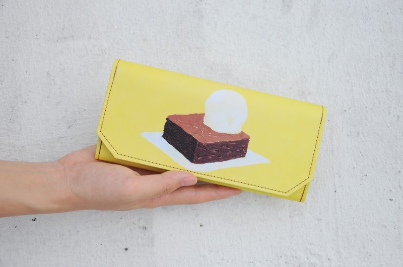 1983ER手工纸制防泼水新款式长夹-布朗尼Brownie - 皮夹/钱包 - 纸 黄色