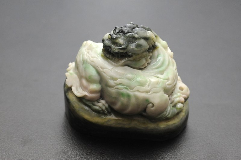 独山玉转头貔貅 开运/招财/防小人 - 摆饰 - 玉石 