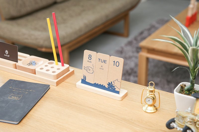 旭川工艺 tek 万年日历 - 年历/台历 - 木头 