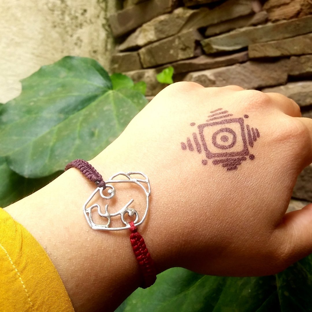 Silver face bracelet, valentine, gift, wedding, strap,handmade, - 手链/手环 - 银 