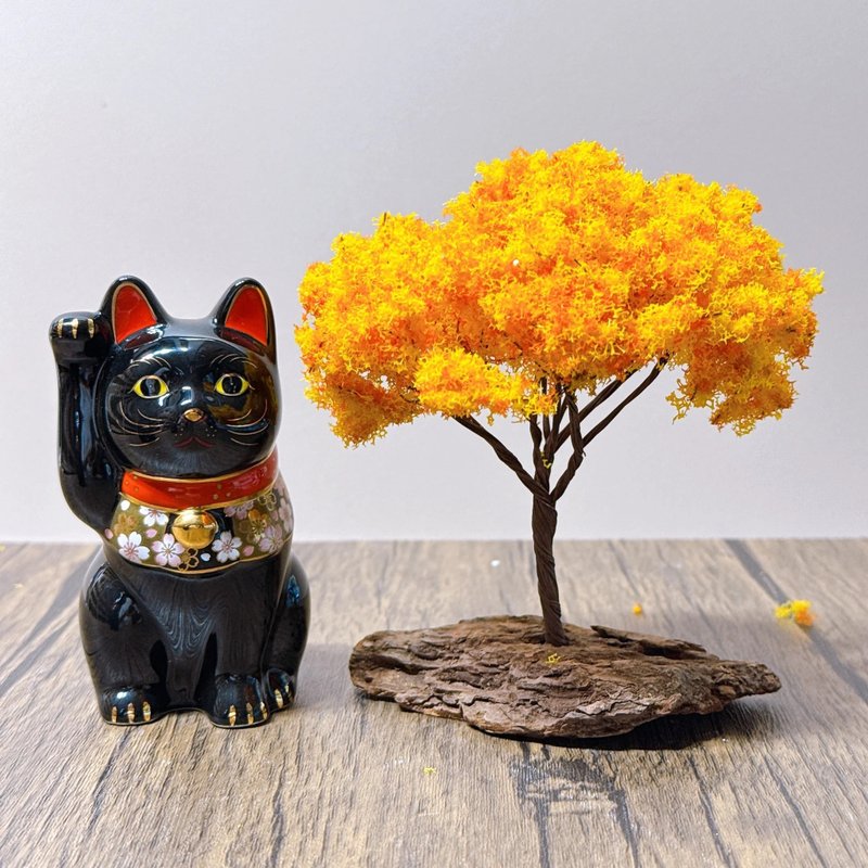 【樱影招福】日本药师樱花招财猫 小号 黑樱 - 摆饰 - 瓷 黑色