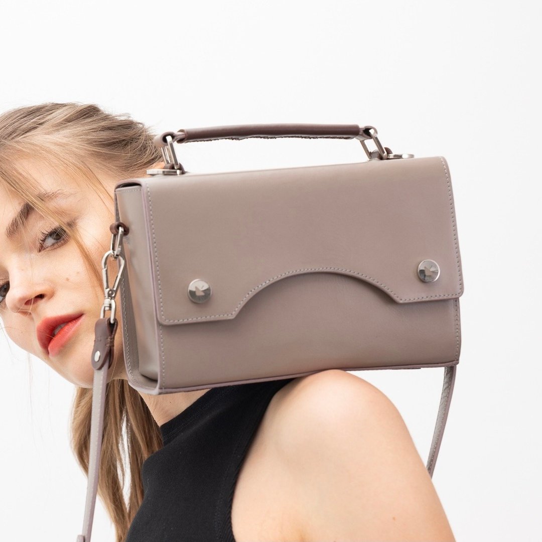 KONOMU || Robo Bag - Gray Stone || Crossbody Bag || Hand Bag - 手提包/手提袋 - 真皮 灰色