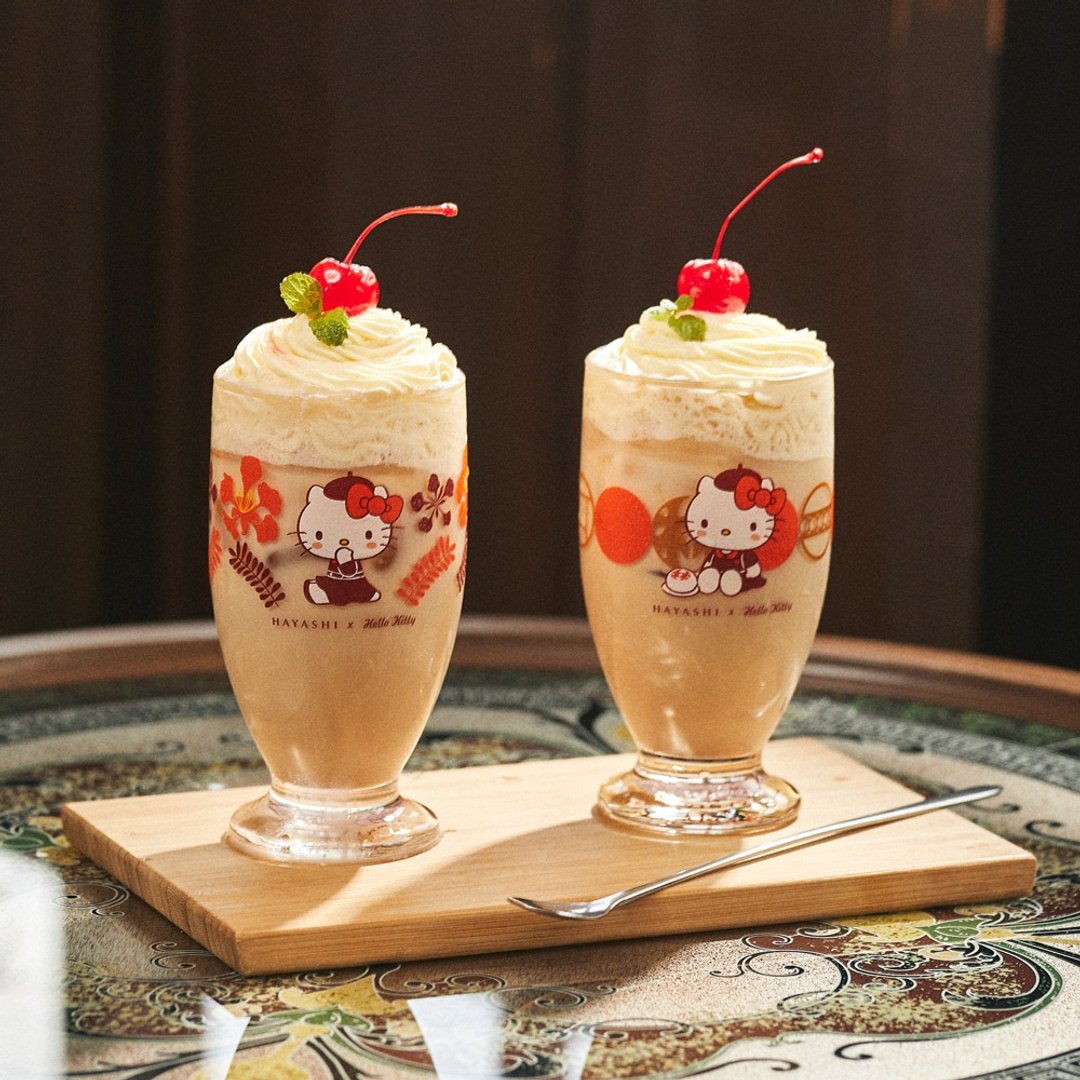 林百货 HAYASHI x Hello Kitty 复古玻璃杯 (335ml) - 玻璃杯 - 玻璃 