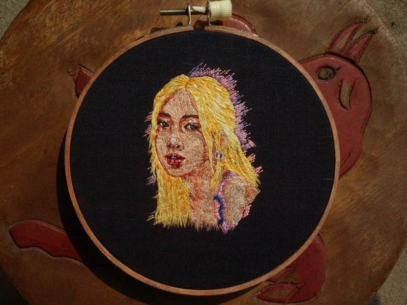 **Customize** Portrait Hand Embroidered/Realistic Portrait - 墙贴/壁贴 - 绣线 