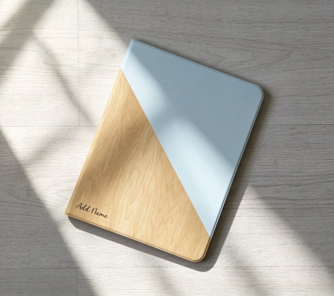 定制化礼物加名纯色木纹 iPad mini 6 Pro 11 Air 6 10 代 保护套 - 平板/电脑保护壳 - 塑料 多色