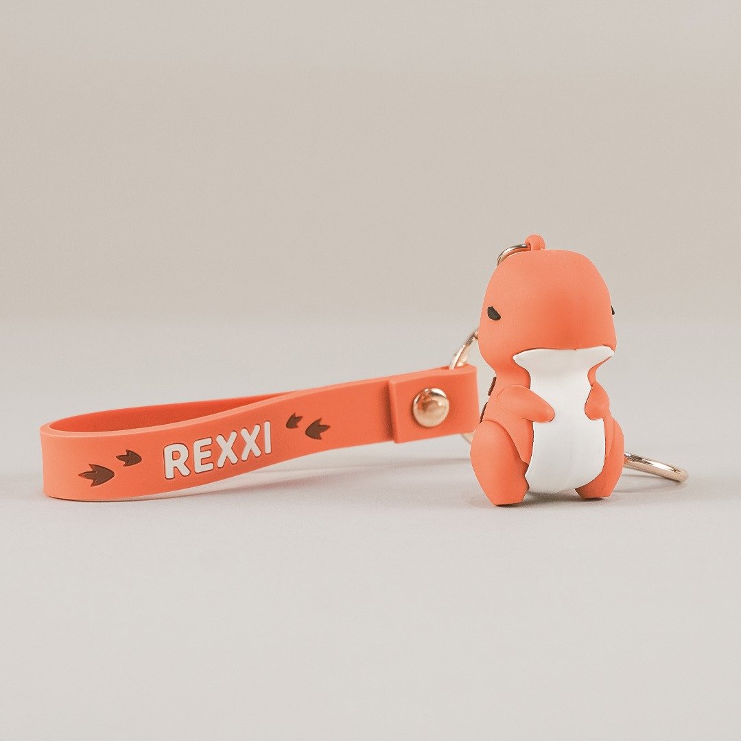 Bellzi | Rexxi Figure Keychain 暴龙立体公仔吊饰 - 玩偶/公仔 - 硅胶 红色