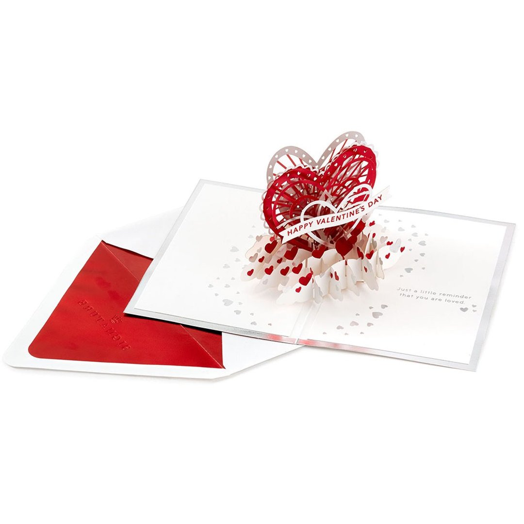 立体层次爱心【Hallmark-Signature经典手工卡 情人节】 - 卡片/明信片 - 纸 多色