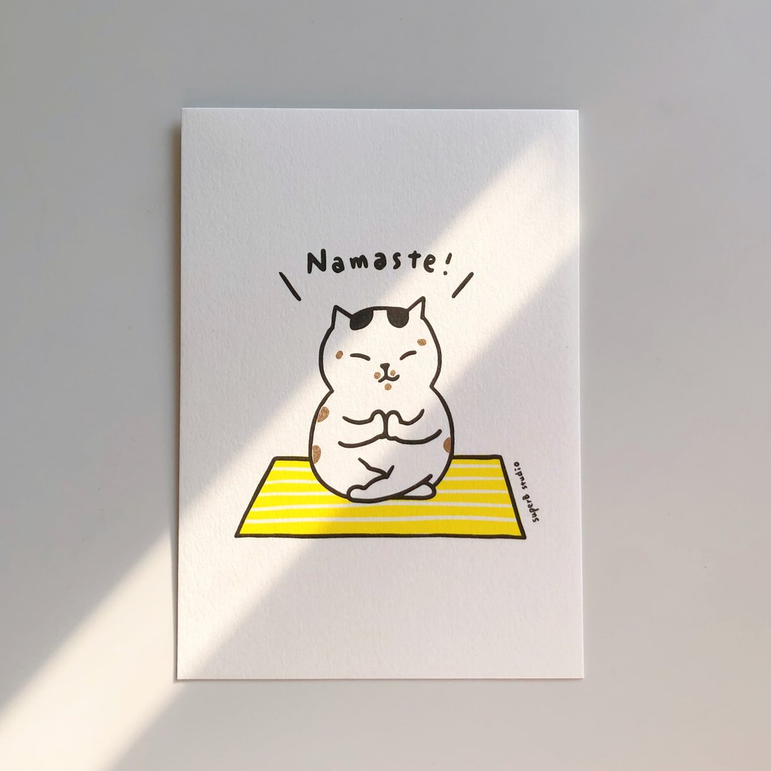Namaste! Postcard / 明信片 - 卡片/明信片 - 纸 白色