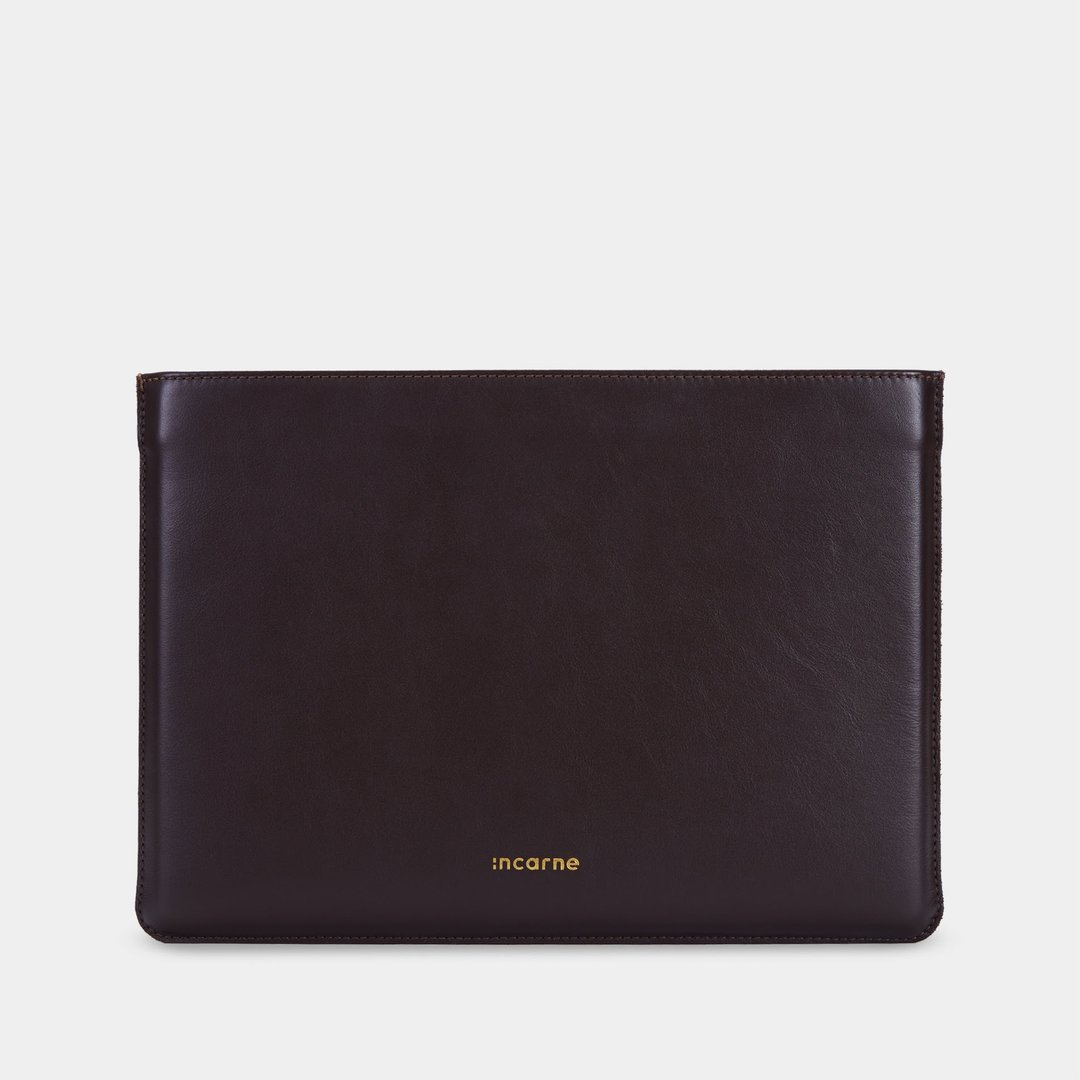 棕色皮质笔记本电脑保护套——适用于Air和Pro的MacBook防护套 - 电脑包 - 真皮 咖啡色