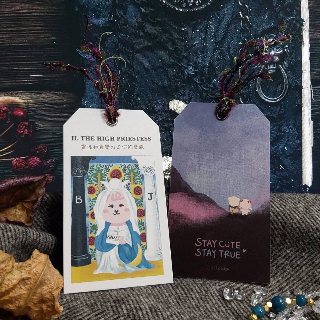 塔罗牌 大牌书签 - II. THE HIGH PRIESTESS - 女祭司牌 TAROT - 书签 - 纸 多色