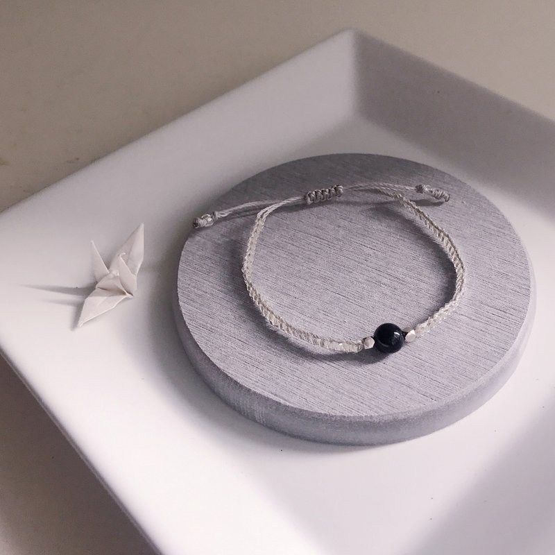 【水晶手链】黑天鹅 et 黑发晶 - 手链/手环 - 水晶 黑色