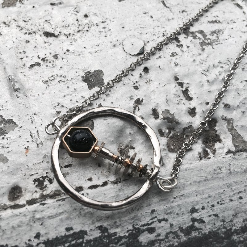 Frozen Time | 齿轮项链 - 项链 - 其他金属 银色