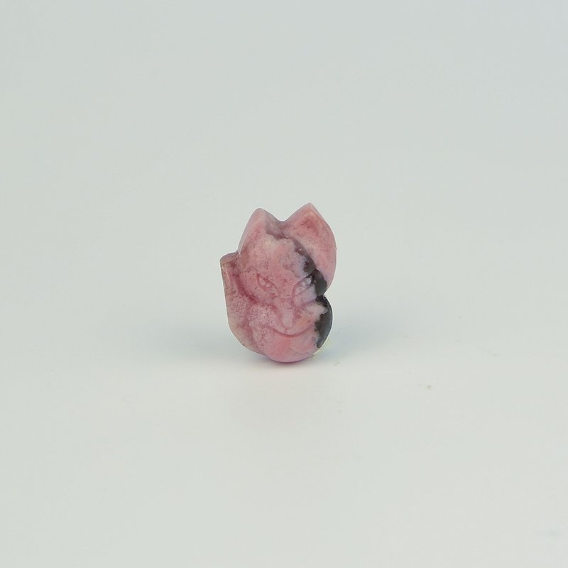 051931一尾铃狐/粉黑色/带孔素材/月夜城/阿拉善/晶石/天然/水晶 - 金工/饰品 - 水晶 多色