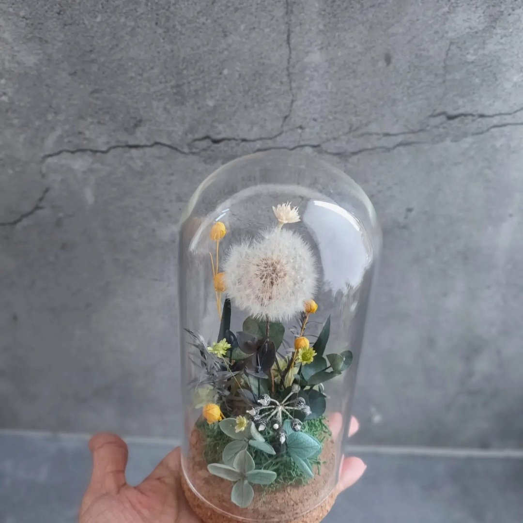 【一人成班】花艺课程-蒲公英小花盅 永生花 玻璃罩 - 植栽 - 植物．花 