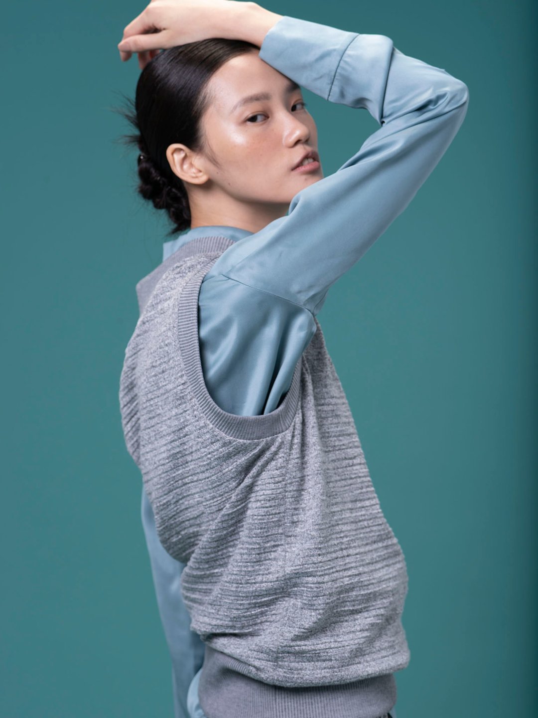 UUIN _ 蓝绿嫘萦衬衫 - 女装衬衫 - 其他材质 蓝色