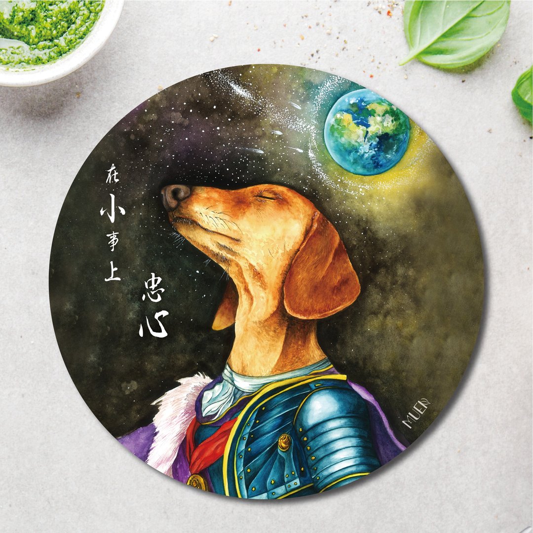 小事上忠心 圆形吸水杯垫 - 杯垫 - 陶 