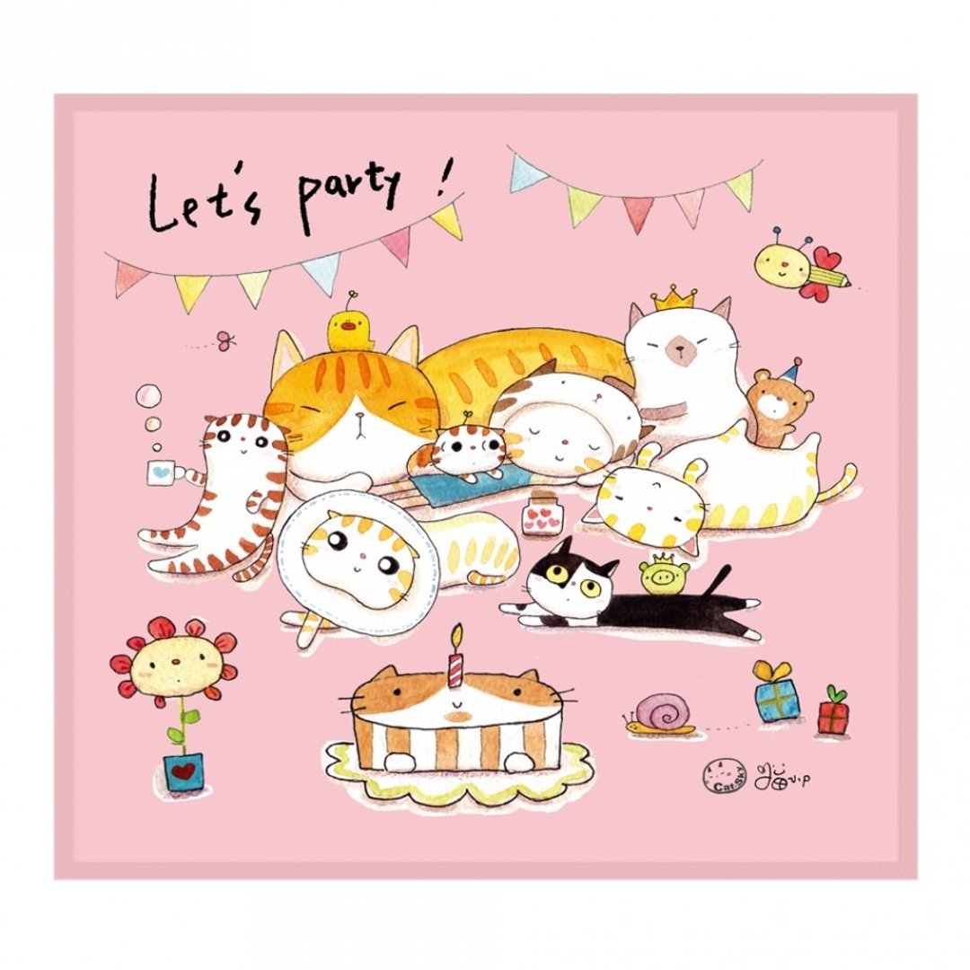 插画家系列 猫小p - 猫窝好时光  ll 擦拭布 - 眼镜盒/眼镜布 - 聚酯纤维 多色