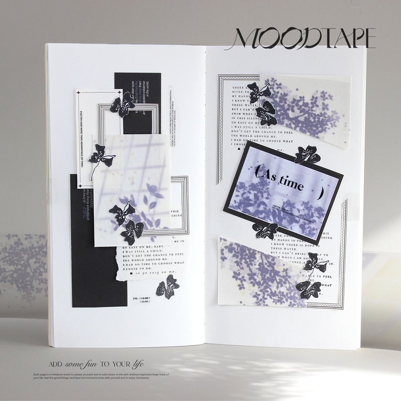 夕日影行   树影造景手帐  PET 和紙膠帶  7米卷 - 纸胶带 - 其他材质 多色