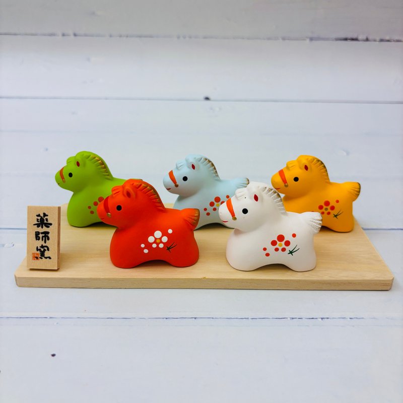 锦彩招福马-五马-生肖吉祥物(马年) 开运 送礼 交换礼物 - 玩偶/公仔 - 陶 