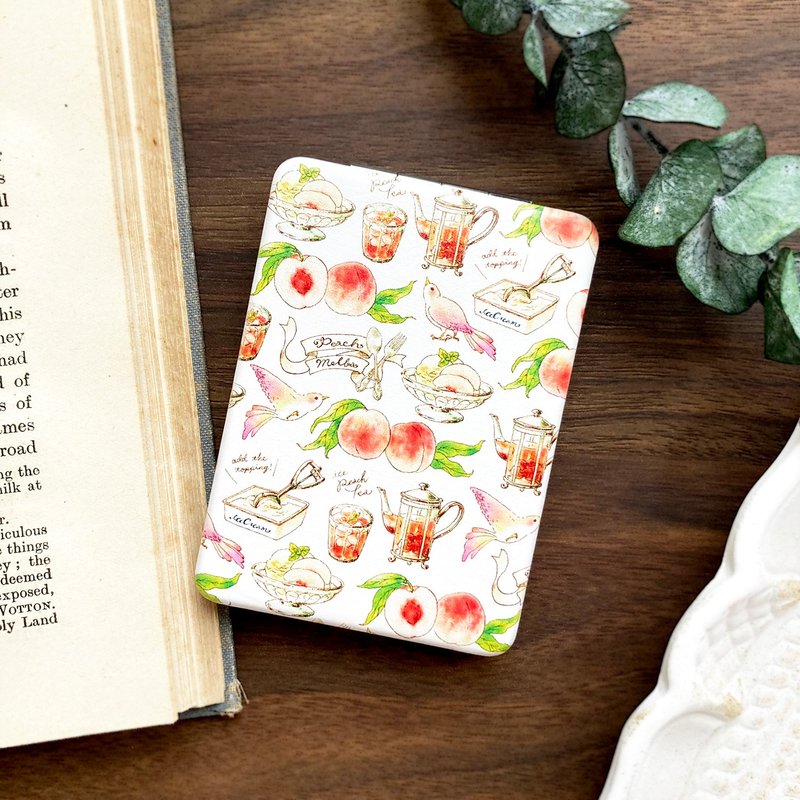 Peach Melba mirror [Compact mirror pink peach bird cute hand mirror] - 彩妆刷具/镜子/梳子 - 其他材质 粉红色