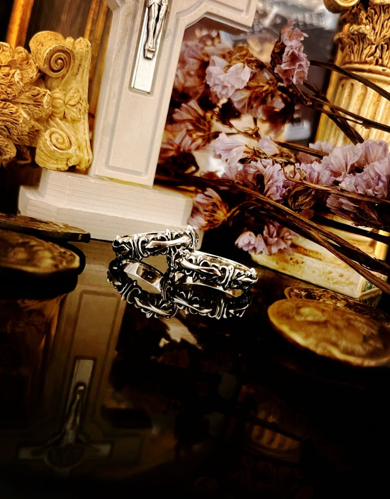 【巴洛克系列】承诺Promise/925纯银/情人对饰/尾戒 - 戒指 - 纯银 银色